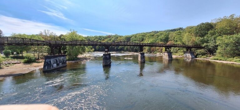 Youghiogheny River below the old railroad trestle at Ohiopyle State Park, Fayette County