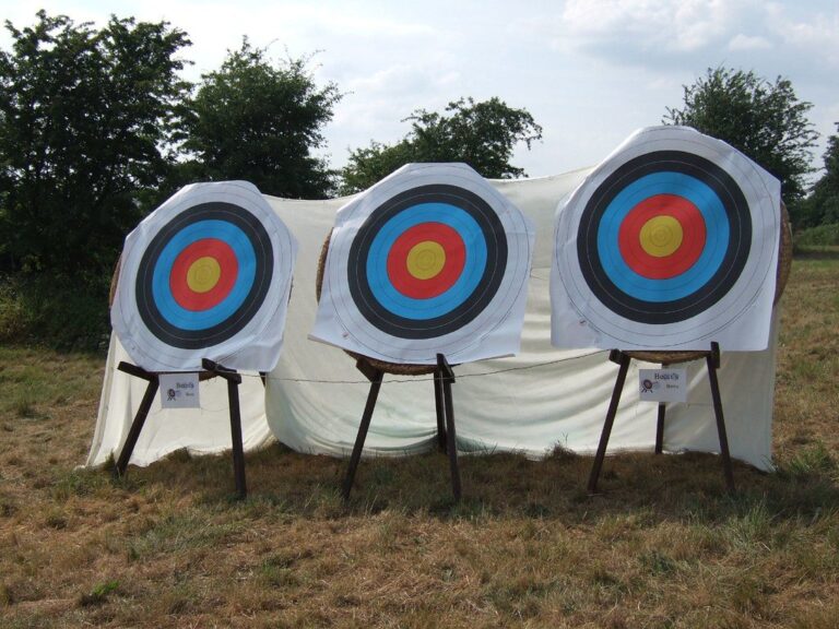 Archery range target butts